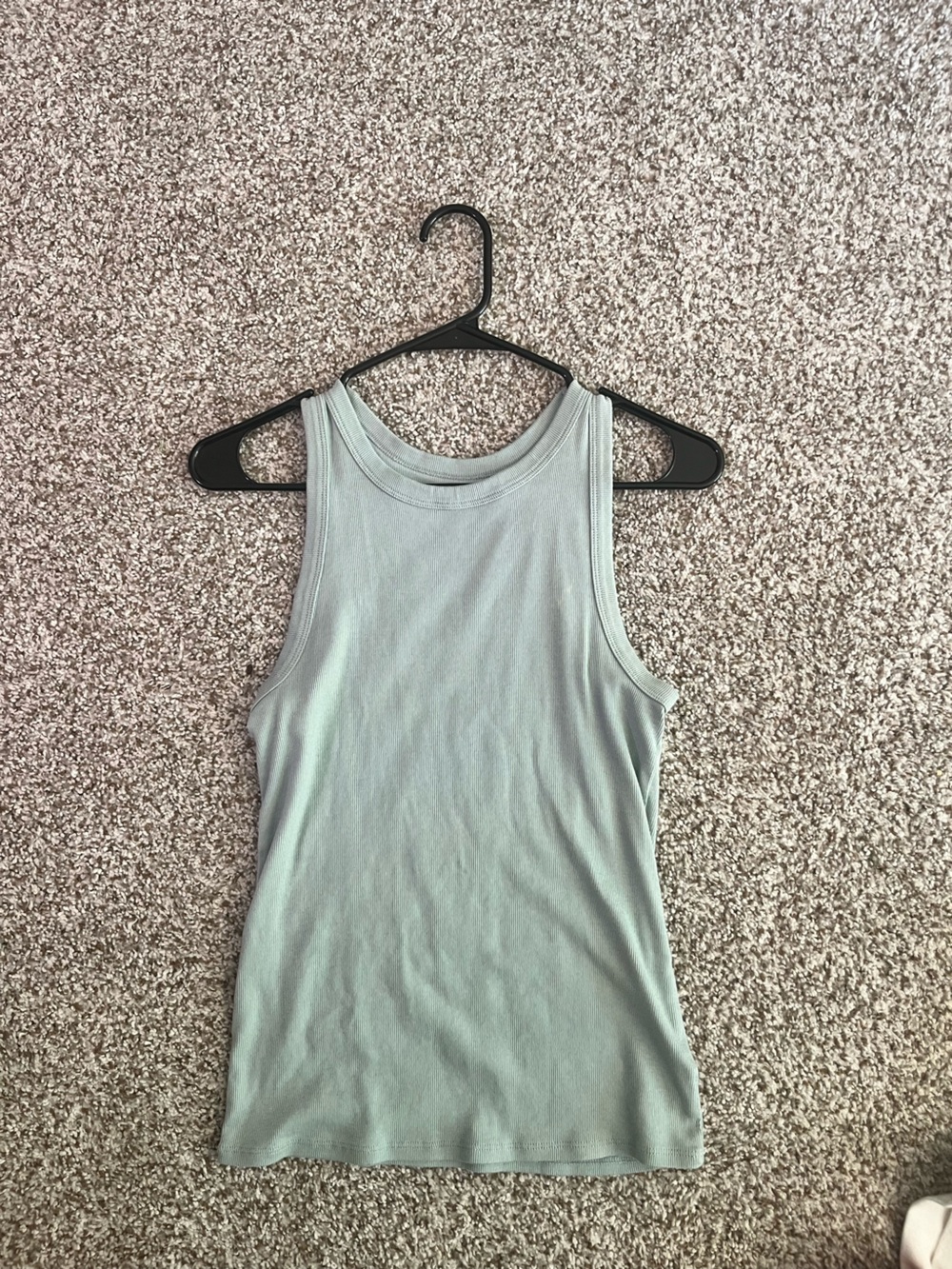 Women's Sleeveless Ribbed Tank Top - Sage Green